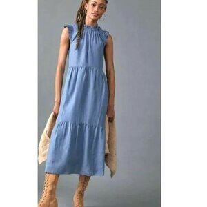 Anthropologie Othilia Tiered Ruffled Maxi Dress